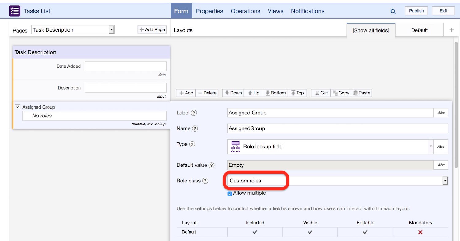 Flowfinity - Assign a job task by user role